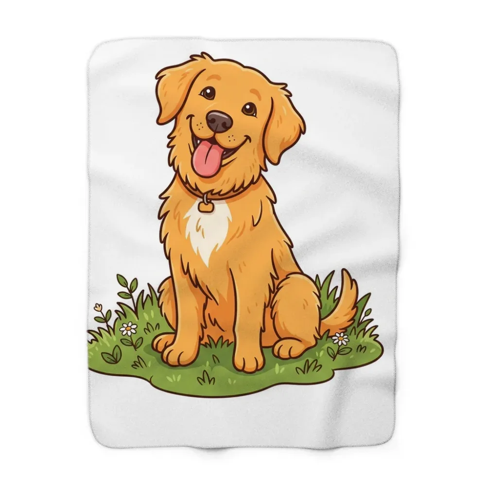 Sherpa Blanket printed with a custom illustration