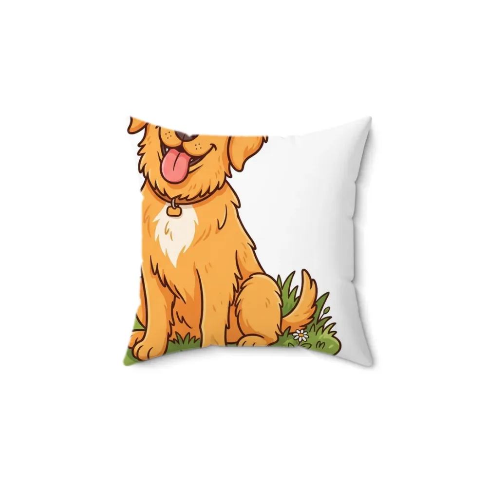 Square Pillow printed with a custom illustration