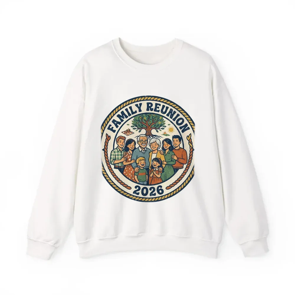 Crewneck Sweatshirt printed with a custom illustration