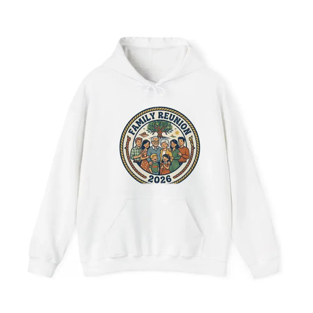 Pullover Hoodie printed with a custom illustration