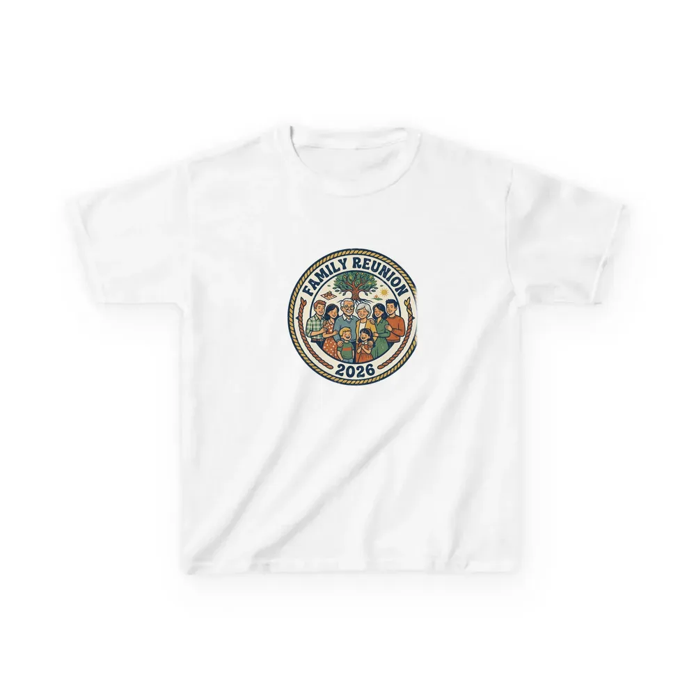 Kids Tee printed with a custom illustration