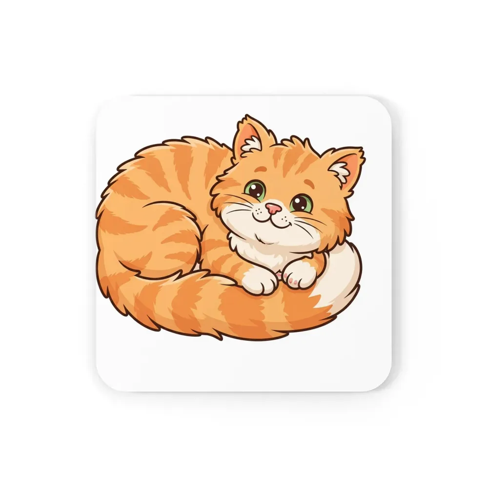 Cork Coaster printed with a custom illustration