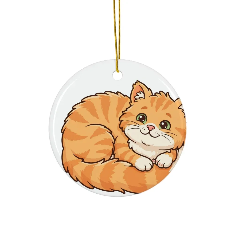 Ceramic Ornament printed with a custom illustration