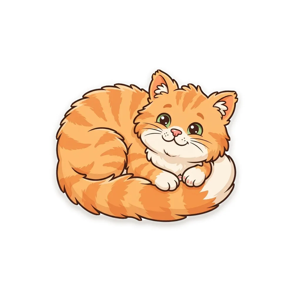 Die-Cut Sticker printed with a custom illustration