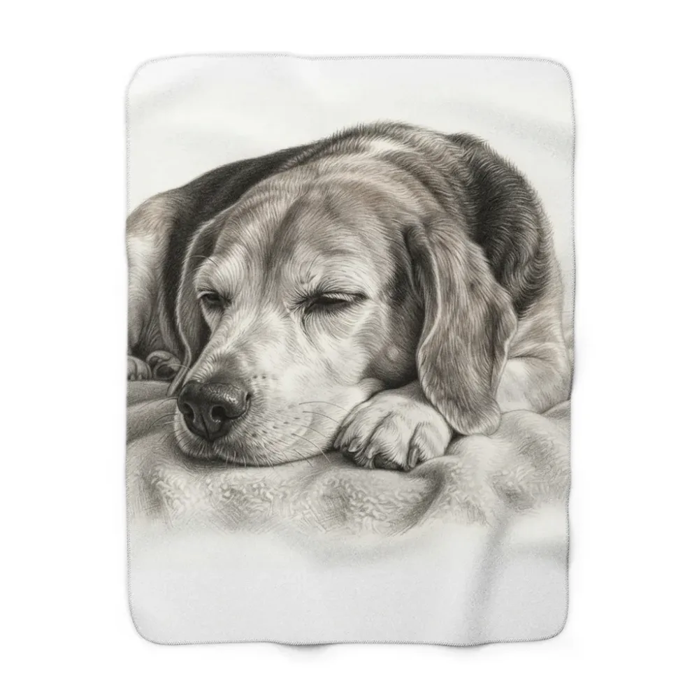 Sherpa Blanket printed with a custom illustration