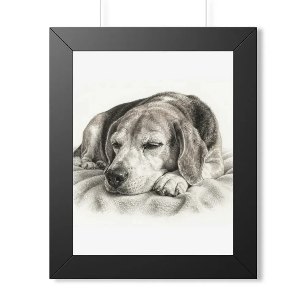 Framed Poster printed with a custom illustration