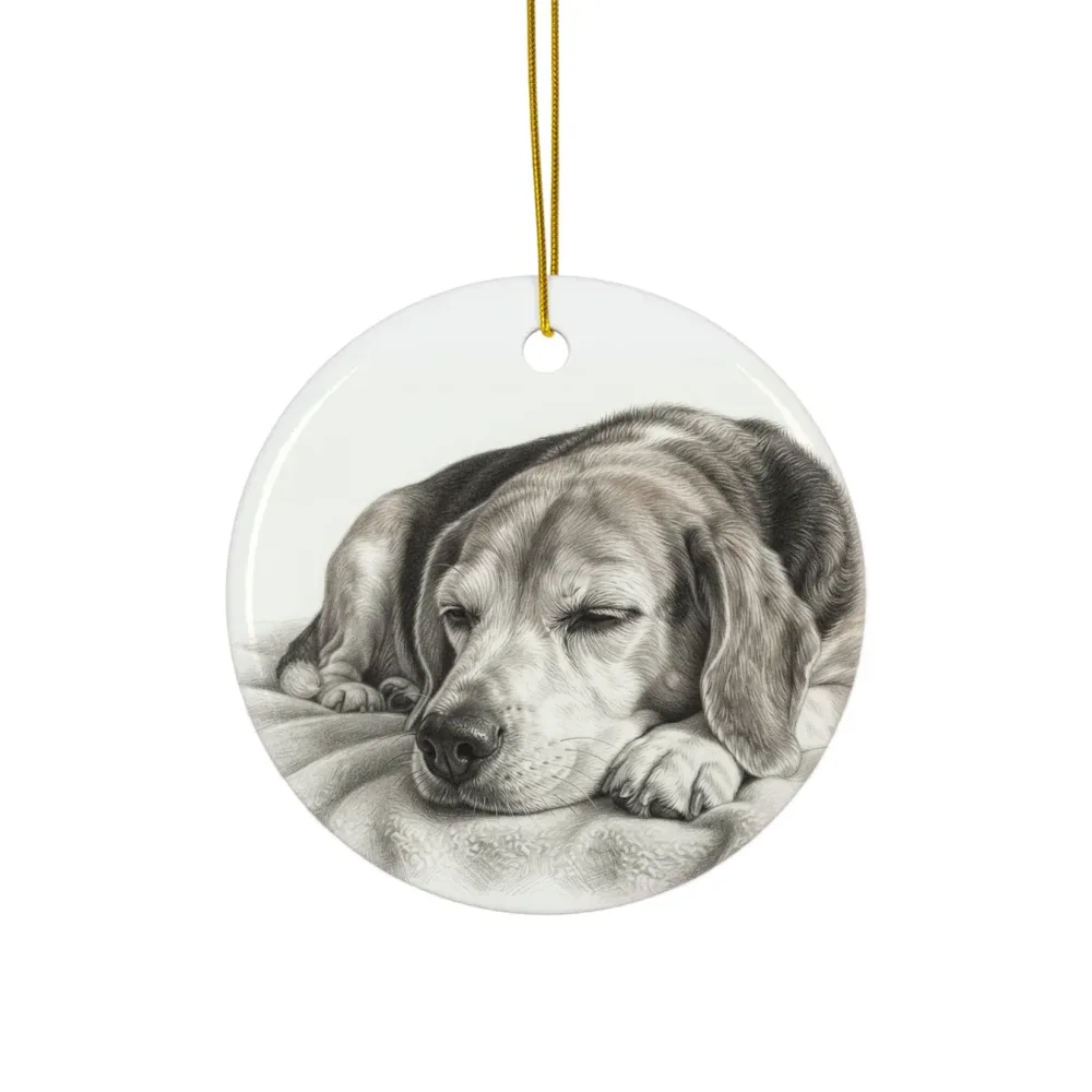 Ceramic Ornament printed with a custom illustration