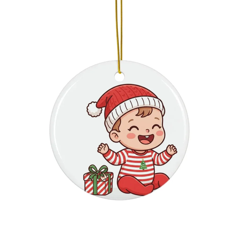Ceramic Ornament printed with a custom illustration