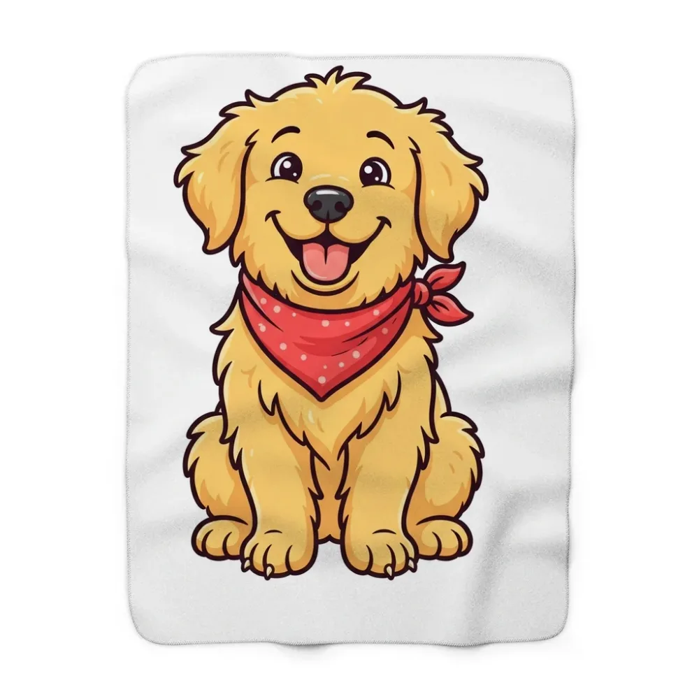 Sherpa Blanket printed with a custom illustration