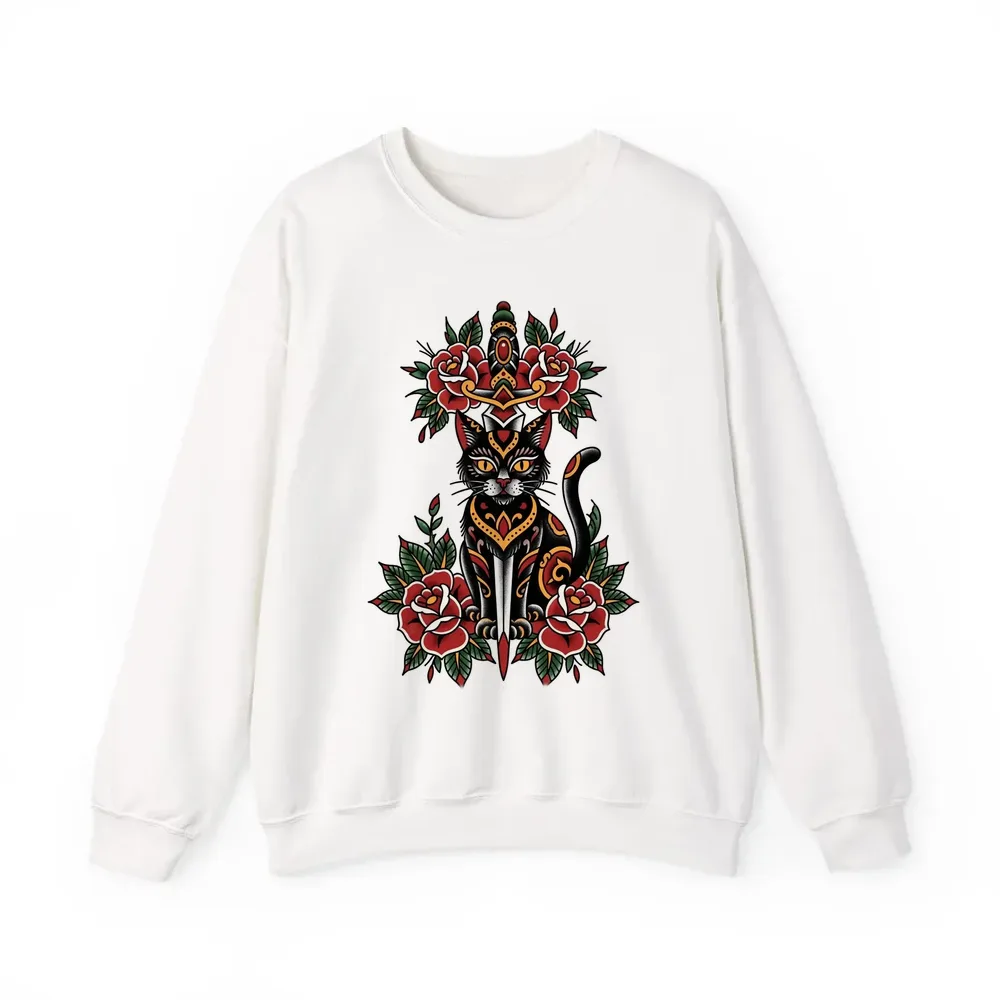 Crewneck Sweatshirt printed with a custom illustration