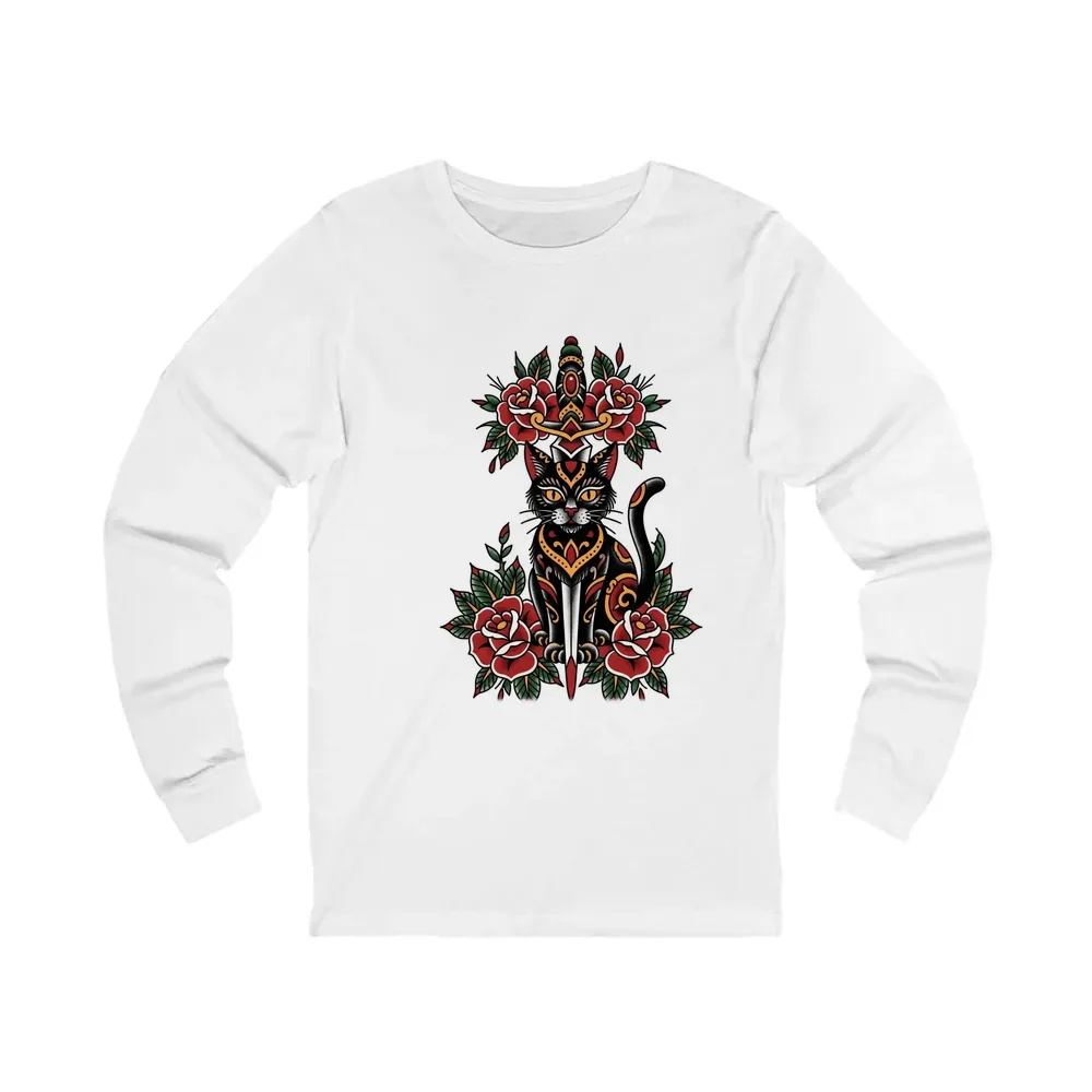 Long-Sleeve Tee printed with a custom illustration